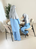 Khimar Set – Sky Blue Fullset