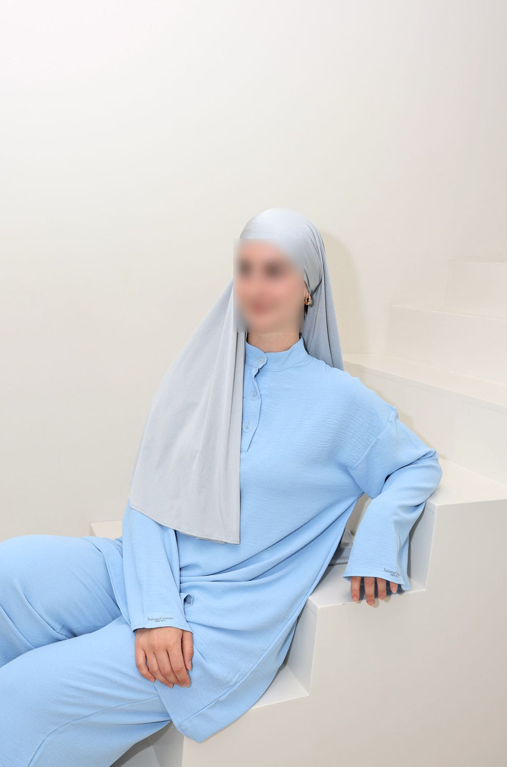 Khimar Set – Sky Blue Fullset