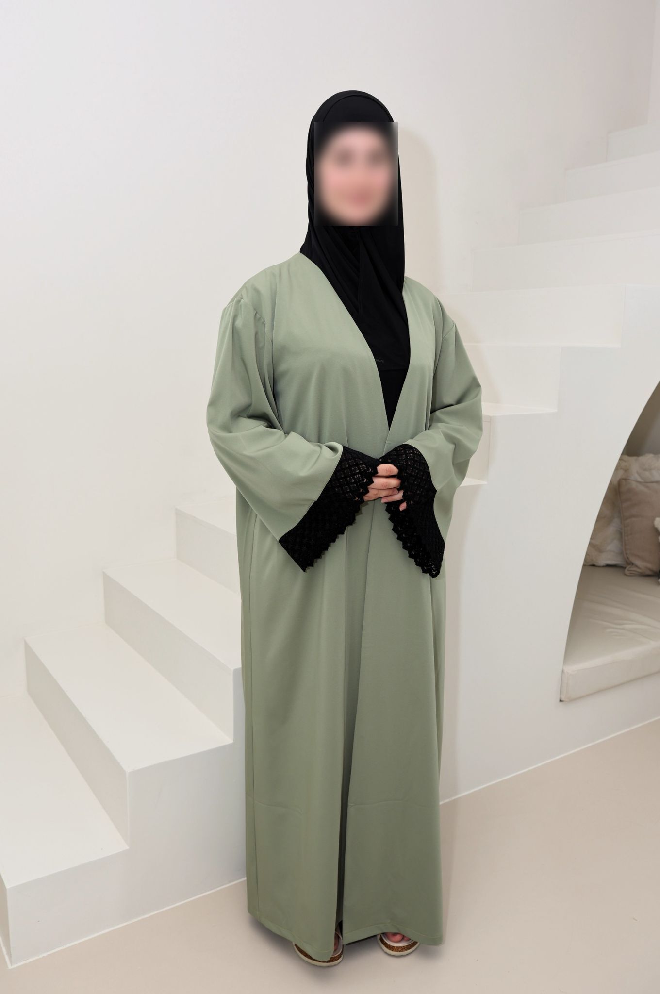 Luxe Abaya & Khimar Set – Dark Green